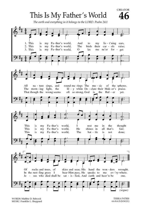 Baptist Hymnal 2008 46. This is my Father's world - Hymnary.org